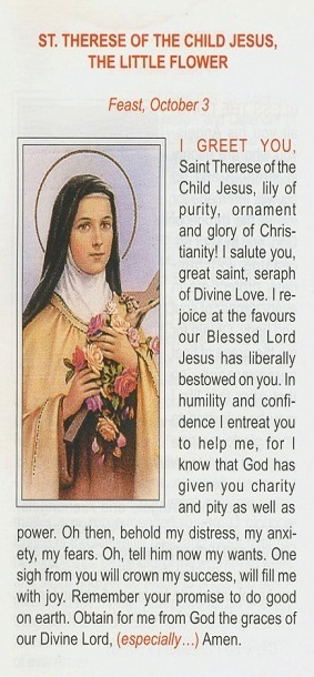 Sainte Therese of the Child Jesus the Little Flower