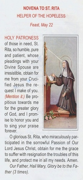 Sainte Rita Helper of the Hopeless