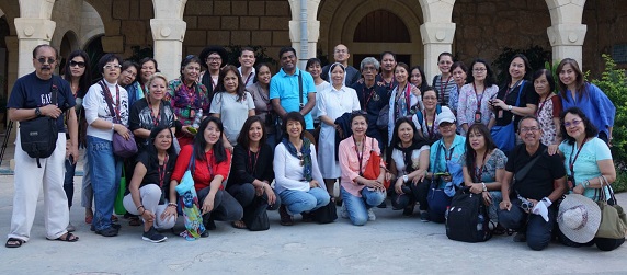 Pilgrims in Nazareth, Israel, 2016