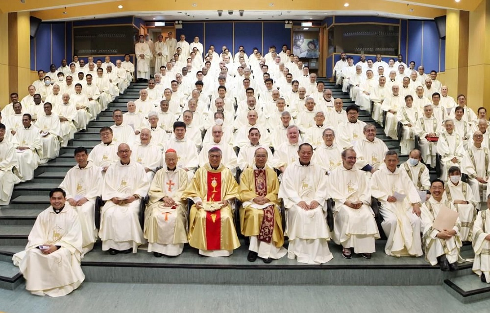 Bishops and Priests gathered on Holy Thursday, Easter 2024